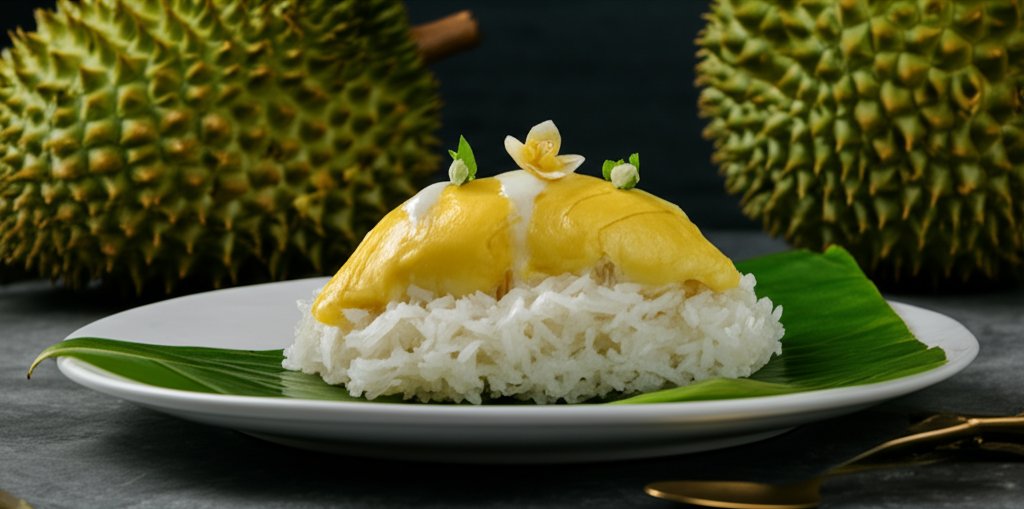 รูปภาพประกอบบทความ: ข้าวเหนียวทุเรียน: สูตรลับความอร่อย หวานมันลงตัว ทำเองได้ง่ายๆ ที่บ้าน!