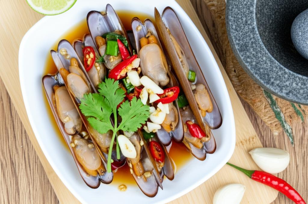 รูปภาพประกอบบทความ: หอยเสียบดองน้ำปลา: เคล็ดลับความอร่อย ทำเองได้ ไม่ง้อร้าน!