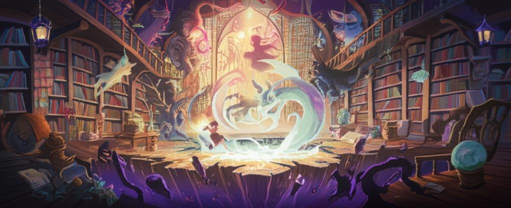 รูปภาพประกอบบทความ: ห้องสมุดของเวทมนตร์ที่หายไป: บรรณารักษ์ผู้รวบรวมเวทมนตร์ต้องห้าม - ตอนที่ 7: เงาที่ตื่น