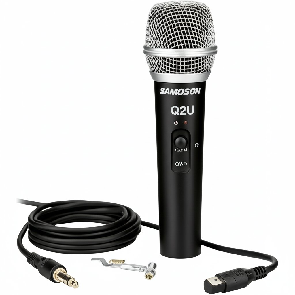 Samson Q2U Dynamic USB Microphone Recording and Podcasting Pack